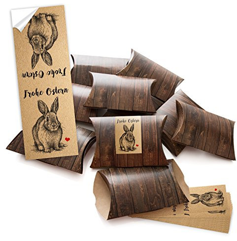 Logbuch-Verlag 10 Frohe Ostern Geschenkschachtel klein 14 x 10,5 x 3 cm Verpackung Schmuck Kleinigkeit Geschenk Osterhase