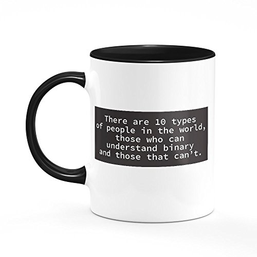 Types of People Mug One Size Black/White Funny IT Geek Computers Programmer Coder Gift Present