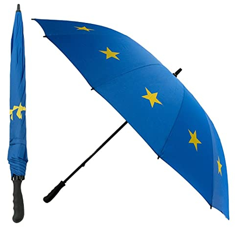European Union Flag Umbrella | Extra Large EU Golf Umbrella Windproof and Rainproof | Europe Umbrella | Europe Flag Umbrella | Europe Golf Umbrellas for Men & Women | Windproof Strong EU Umbrellas