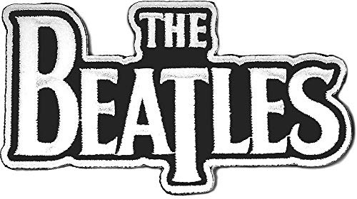 The Beatles Patch Classic Drop T Band Logo White Official Die Cut Sew On