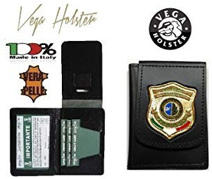 Portafoglio Portadocumenti con Placca Guardia Ittico Venatoria Caccia Pesca Ambiente New Vega Holster Italia Art.1WD138