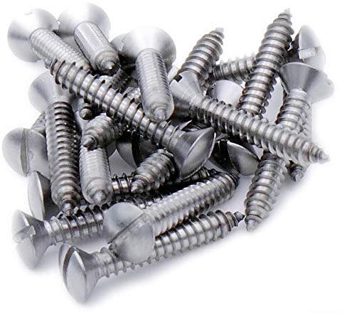 No.10 x 2 (4.8mm x 50mm) Slot Raised Countersunk Self-Tapping Screw - Stainless Steel (A2) (Pack of 20)