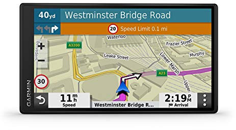 Garmin [Renewed] DriveSmart 55 MT-S 5.5 Inch Sat Nav, Edge to Edge Display, Map Updates for UK, Ireland/Full Europe, Live Traffic,Bluetooth Hands-free Calling, Voice Commands, Smart Features (Renewed)