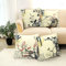 LIGICKY 4er-Set Kissenbezug Chinesischer Tintenstil Baumwolle Leinen Dekorative Kissenhülle Japanische Elemente Bedruckter Weich Kissenbezüge für Sofa Couch Schlafzimmer Wohnzimmer Büro 45 x 45 cm