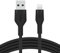Belkin Cable de silicona USB-A a Lightning de 1 m BoostCharge Flex, Cable de Carga con Certificación MFi para iPhone 14/14 Plus, 13, 12, Pro, Max, Mini, SE, iPad y Otros, Negro