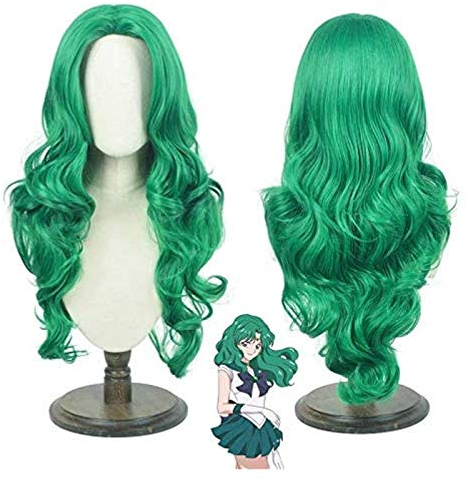 Wig Anime Cosplay Sailor Moon Mercury Mars Jupiter Venus Uranus Neptun Pluto Saturn Chibi USA Cosplay Perücken for Halloween Party Sailor Jupiter Perücke Flüge