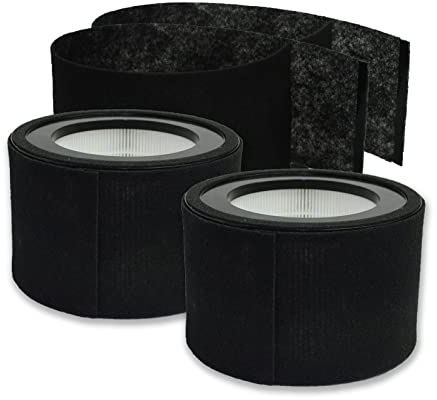 PUREBURG Pack of 2 Replacement HEPA Filters with 4 Carbon Pre-Filters Compatible with Soehnle Airfresh Clean 400 Air Purifier