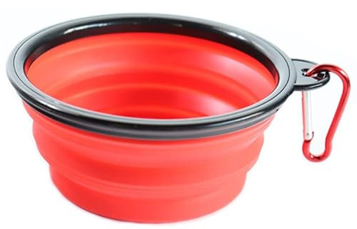 Small Collapsible Pet Feeding Bowl [Red]
