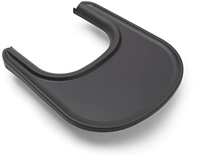 Bugaboo Giraffe Tablett für das Bugaboo Giraffe Baby-Set, einfach zu reinigen und hygienisch, spülmaschinengeeignet, mit einem Klick festmachen und abnehmen, aus biobasiertem Plastik, Grau