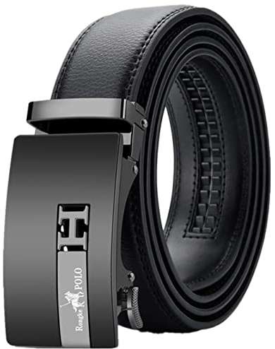 Oyifan Gürtel Herren, Schwarz Ledergürtel Herren automatik Ratsche Gürtel mit schnellverschluss schnalle, anzuggürtel ohne löcher, 35mm Breit, Größe Angepasst
