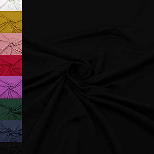 MAGAM-Stoffe Finn Jersey Stoff uni Oeko-Tex Meterware 50cm (30. Schwarz)