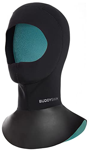 BUDDYSWIM Capuche Néoprène 2.5 mm Natation on Eau Ouverte Bonnet en Néoprène pour la Tête Isolante Froid, Plongée, Plongée, Surf et Travaux dans l'eau.