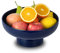 Magclay Ceramic Fruit Bowl with Draining Holes, 10 Large Fruit Basket with Multifunctional Removable Pedestal, Decorative Fruit Bowl for Table Countertop, Fruit and Vegetable Holder, Navy