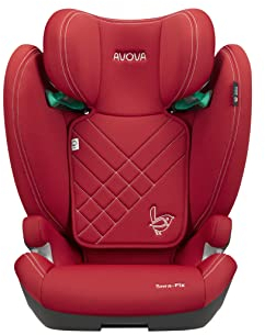 AVOVA Sora-Fix (Maple Red) der Folgesitz geeignet von 100 bis 150 cm, 4 bis 12 Jahre, mit Isofix, Booster Autositz