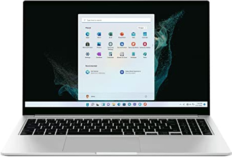 Samsung Galaxy Book2 15.6 Full HD AMOLED Display 12th Gen Intel Core i5-1235U 8GB RAM 256GB SSD, Integrated Iris Xe Graphics, Windows 11 Mystic Silver (Renewed)