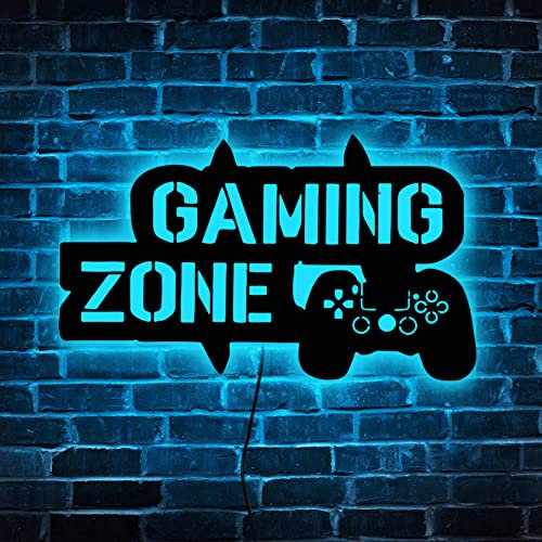 ROONMKUU Gaming Zone Neon Sign, Gaming Zone Wall Sign, Gaming Zone Led Sign, Gaming Zone Neon Light, Gaming Zone Neon Sign, Gaming Zone Neon Sign, Gaming Zone Decor