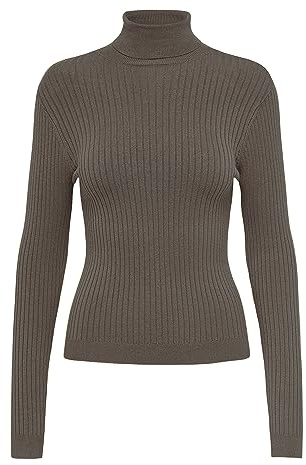 ONLY Damen ONLKAROL L/S Rollneck Pullover KNT, Walnut, S