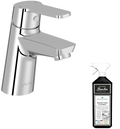 Mitigeur lavabo JACOB DELAFON Aimé avec vidage chrome + nettoyant Briochin