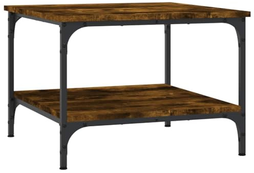 vidaXL Couchtisch Räuchereiche 55x55x40 cm Holzwerkstoff