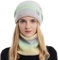 TAGVO Wintermütze und Loop Schal Damen Winter Warme Mütze Beanie Schal Set mit Dicke Fleecefutter für Ski