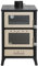 Decor Space Stufa a legna Marika 22 kw con forno in acciaio verniciato h 91,5 cm (Beige)