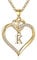 TINGN Kette Damen Herz Halskette Frauen, Gold Kette mit Herz Anhänger Buchstaben Halskette Intiale Kette K Buchstaben Halskette Damen Gold Geburtstag Weihnachten Geschenke für Frauen Mutter Schmuck