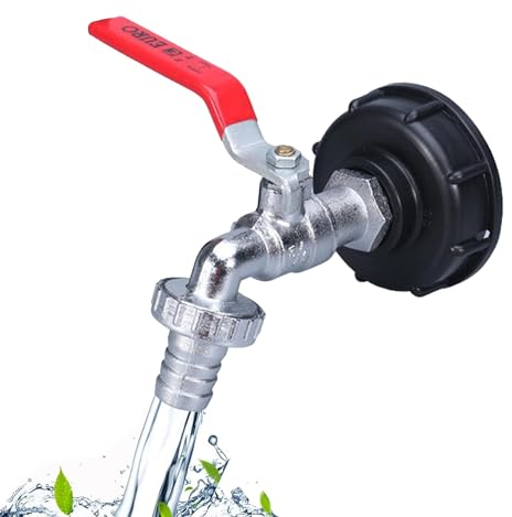 ZYXTLY 3/4 Rubinetto Serbatoio per Cisterna Acqua 1000 litri, IBC Raccordo Cisterna 1000 litri,Rubinetto per Cisterna 1000 litri,3/4 Rubinetto per Tanica per IBC Adattatore Giardino Industria