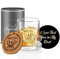 Yalucky Verre à whisky personnalisé pour papa, cadeau d'anniversaire pour homme, cadeau de Noël pour papa, cadeau de la part de sa fille et de son fils, verre à vin, cadeau de fête des pères