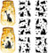 CREATCABIN 12 Blatt 6 Stile,Schwarze Katze,Einmachglas-Aufkleber,Schmetterlingsaufkleber,Stanzschnitte,Silhouetten,Selbstklebend,PVC,Wasserdicht,Für Bastelarbeiten,Sammelalben,Laternen,Gläser 20x15cm