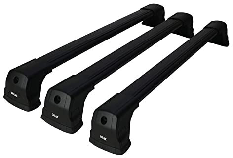 OMAC Dachträger Querträger kompatibel mit Mercedes Citan W415 2012-2021 – 2 Stangen – Abschließbar – Aluminium Schwarz