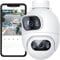 IMILAB EC6 Dual Security Outdoor Kamera: 360° PTZ Dome & Bullet-Kamera für Rundumschutz, Dual 2K-Objektiv, Farbnachtsicht, WiFi/LAN-Verbindung, 7/24 lokale und Cloud-Speicherung, Verkabelt