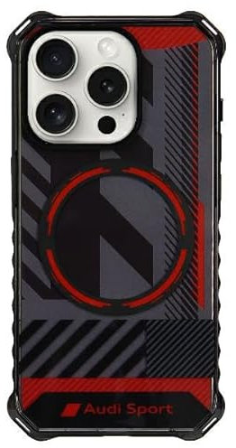 Audi IML Sport Case Hülle für iPhone 15 Pro 6.1 Schwarz hardcase AU-IMLMIP15P-RSQ/D2-BK