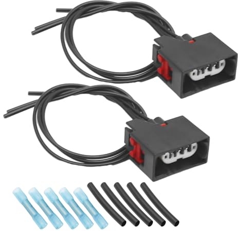 Vkinman 2 Stück 68065016AB Frontblinker Stecker mit Ersatzrohr für Jeep Wrangler JK 2007 2008 2009 2010 2011 2012 2013 2014 2015 2016 2017 2018