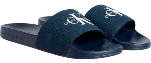 Calvin Klein Slide Monogram Ym0Ym01271, Diapositive Uomo, Blue (Triple Calvin Navy), 45 EU