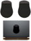 Betinyar 2 Pack Black Stick-On Mouse Pouch, Mouse Holder for Laptop Stick on, Mouse Travel Case for Computer Laptop Office (Black)