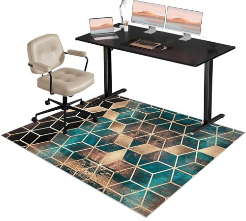 Tappeto Sedia Gaming, Tappeto Salvapavimento Antiscivolo, Ufficio Protettore del Pavimento, Tappeto per Sedia con Ruote, Tappetino Pavimenti per Parquet e Pavimenti Duri/Piastrelle 60 x 120 cm