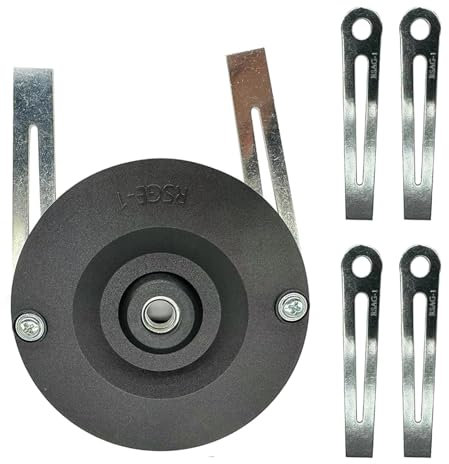 Dxyue 1 Schneidplatte 6 Metall Trimmerklingen Set für Einhell GE-CT 18 Ll Akku-Rasentrimmer, Metall-Ersatzklingenkonstruktion sorgt für lang anhaltende Schnittleistung