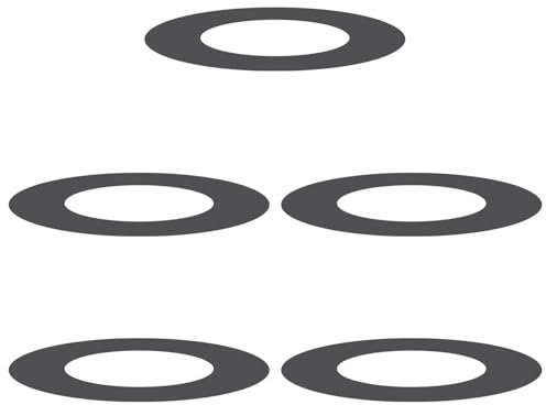 vidaXL Set de 5 macetas de plástico, Suave al Tacto, en Negro. Son duraderas y Ligeras, Ideales para Usar en Interiores y Exteriores Balcones, Patios o como macetero Decorativo en el