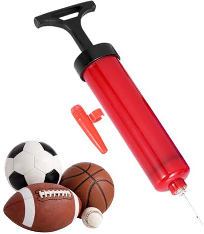 Ballluftpumpe, Ballpumpe für Sportbälle,Hochfester Ballpumpen-Inflator mit Zylinderstruktur -Tragbares Luftpumpen-Inflator-Set mit ergonomischem Griff, Nadel und Düse für Sportbälle und Luftb