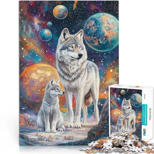 1000 Piece Jigsaws for teenagers Wolf on the planet Interesting Stress Reduction 26x38cm Great gifts and toys for ages 14+