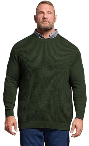 BadRhino Big & Tall Cable Knit Mock Shirt Jumper - Men's - Plus Size Curve