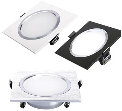 eufeifeiegds AC220V Ultratunn fyrkantig LED-downlight spotlight taklampa rasterlampa 3W5W7W9W12W15W18W infälld downlight LED-panellampa(Vit,7WWarm 3000K)