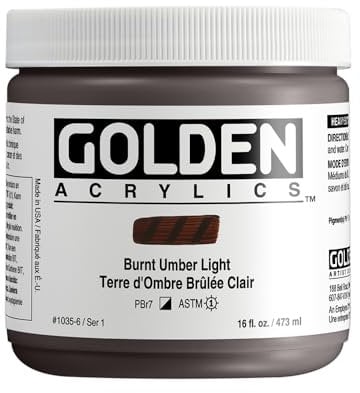 Golden Artist Colors - Acrílico: 473ml. (Carga Espesa) Ocre Pardo Claro I