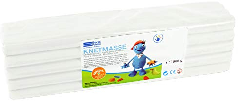 Becks Plastilin B100492 Knete, Weiss, 1000 g, Weiß
