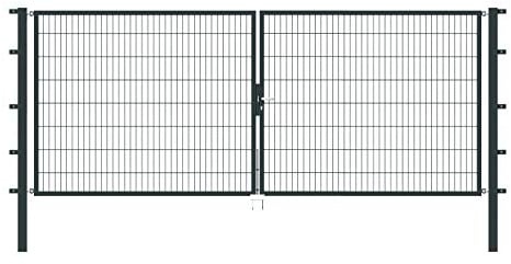 Alberts 650445 Doppeltor Flexo mit Zubehör | verschiedene Breiten und Höhen | anthrazit | Breite 400 cm | Höhe 160 cm