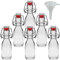 Viva Haushaltswaren Petites Bouteilles en Verre avec Bouchon mécanique 100 ML x6 pour Auto-Garnissage y Compris Un Robinet Blanc-Entonnoir Diamètre 5 cm