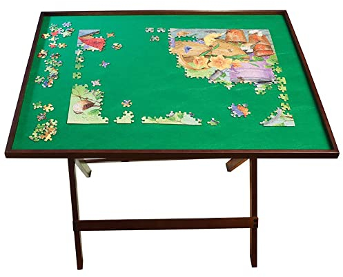 Bits and Pieces - Foldaway Jigsaw Puzzle Table - Set Up Puzzle Fun Anywhere - Folds Flat for Easy Storage When Not In Use - Puzzle Accessories