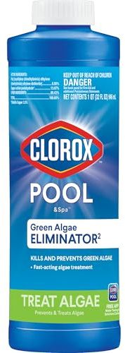 Clorox® Pool&Spa™ Swimming Pool Algaecide, Prevents and Treats Pool Algae, Non-Foaming, 1 Quart (Pack of 1)