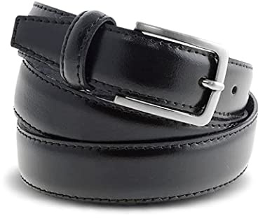 La Bottega del Calzolaio Cintura Uomo Pelle 3 cm Sottile, Cintura Elegante Uomo in Vero Vitello Spazzolato per Abito e Cerimonia, Artigianale Made in Italy, Astuccio Regalo