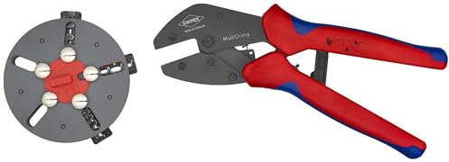 Knipex Werkzeug 97 33 01 MultiCrimp Zange und Schnellwechsler Magazin mit 3-interchangeable Crimpen stirbt